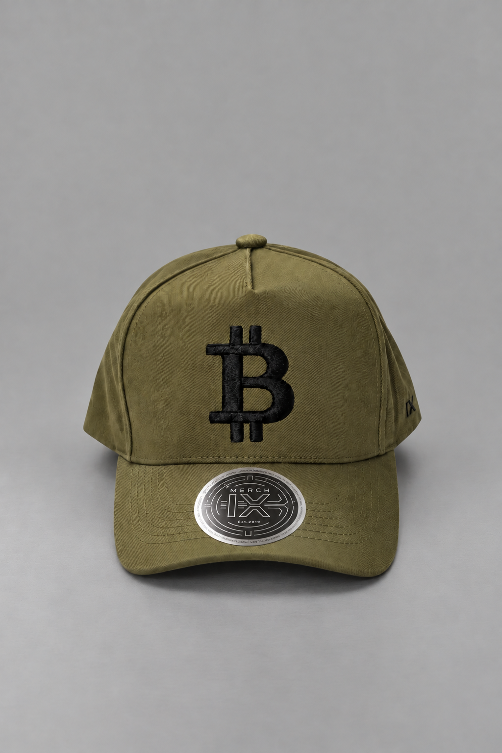 Military Green Bitcoin Hat - High-Crown (Strapback)