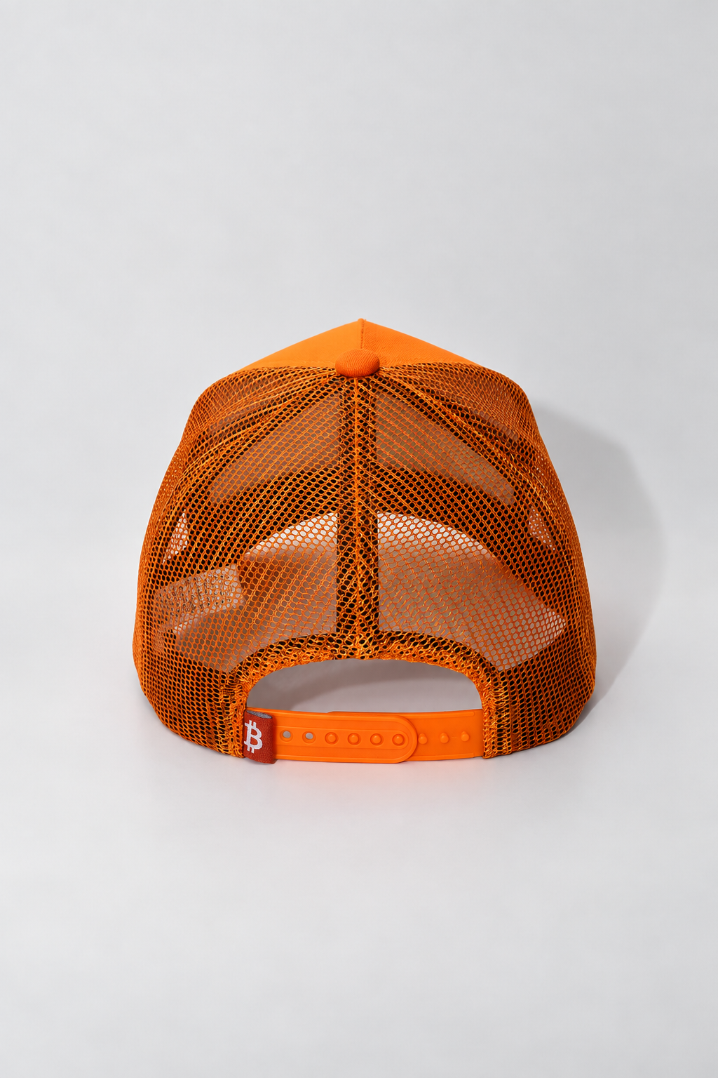 Satoshi Orange Bitcoin Trucker Hat - High-Crown Cap