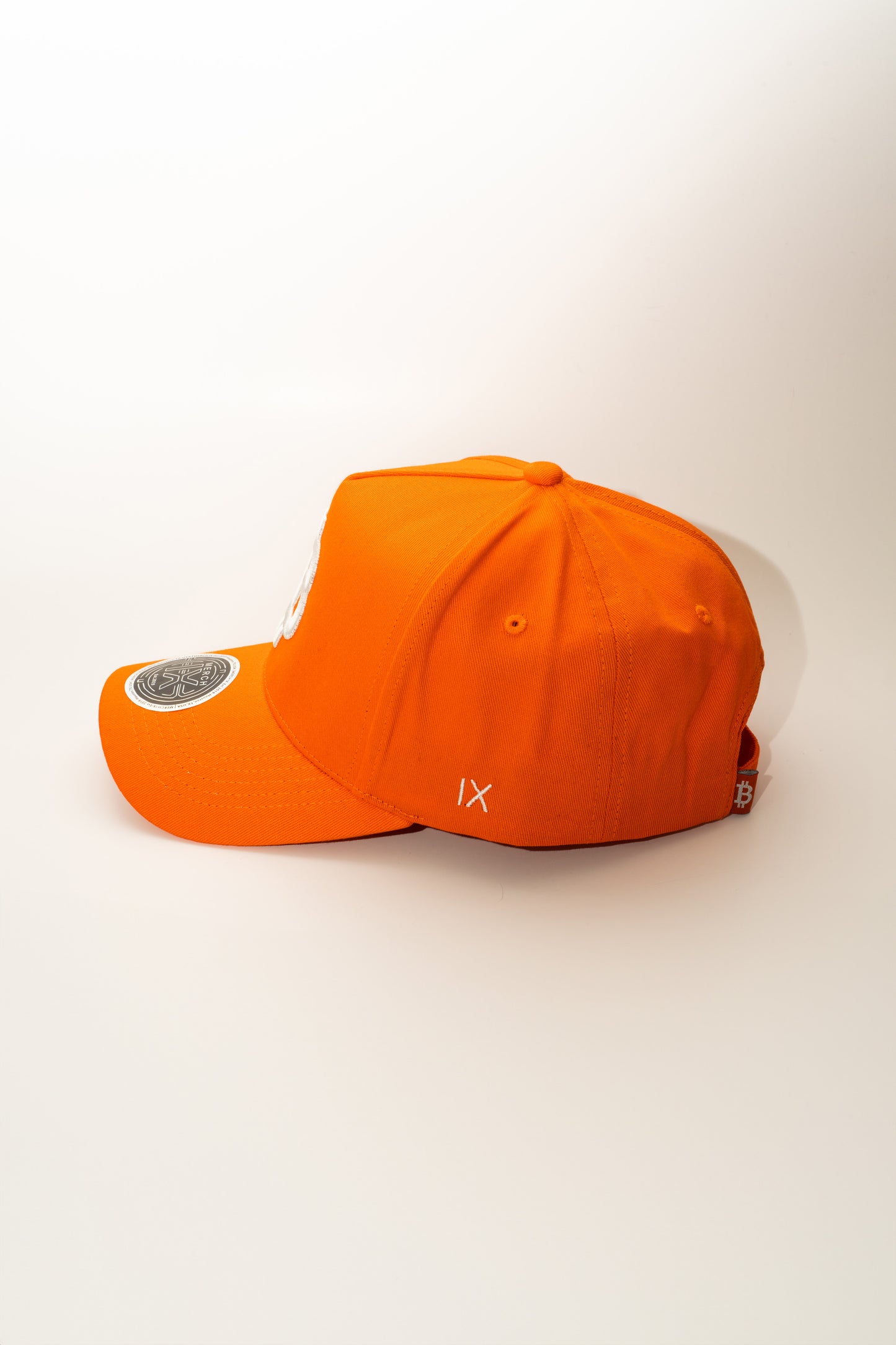 Merch IX High-Crown Bitcoin Strapback - Satoshi Orange
