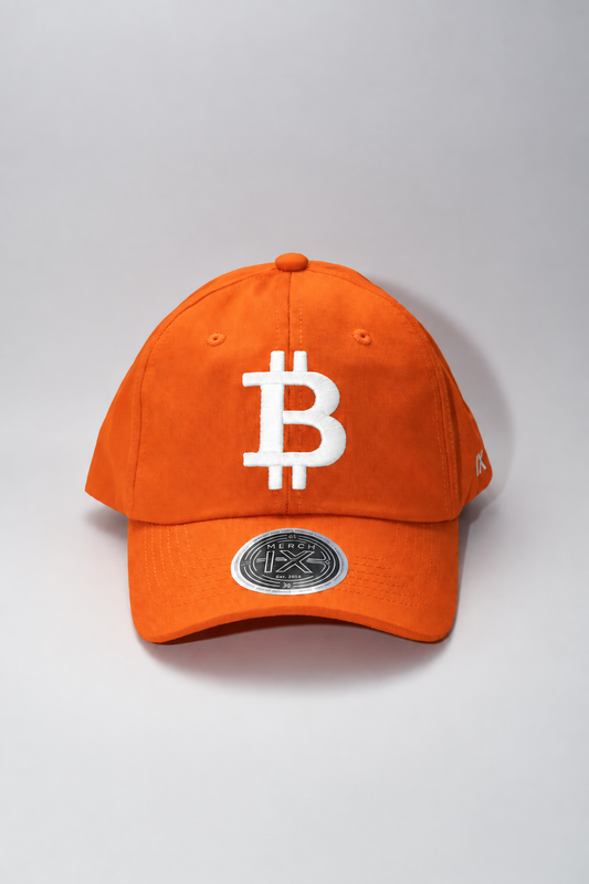 Satoshi Orange Relaxed-Fit Bitcoin Cap