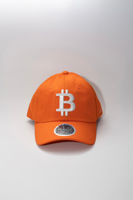 Satoshi Orange Relaxed-Fit Bitcoin Cap