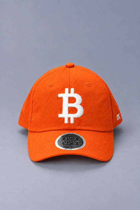 Satoshi Orange Relaxed-Fit Bitcoin Cap