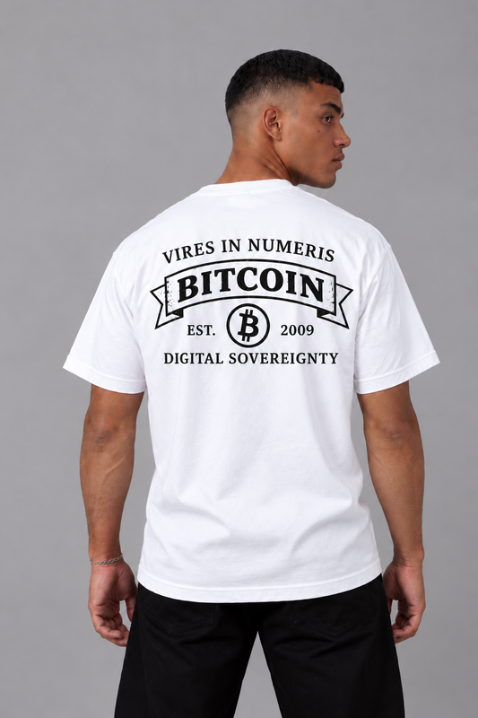 Vires in Numeris Bitcoin T-Shirt – White