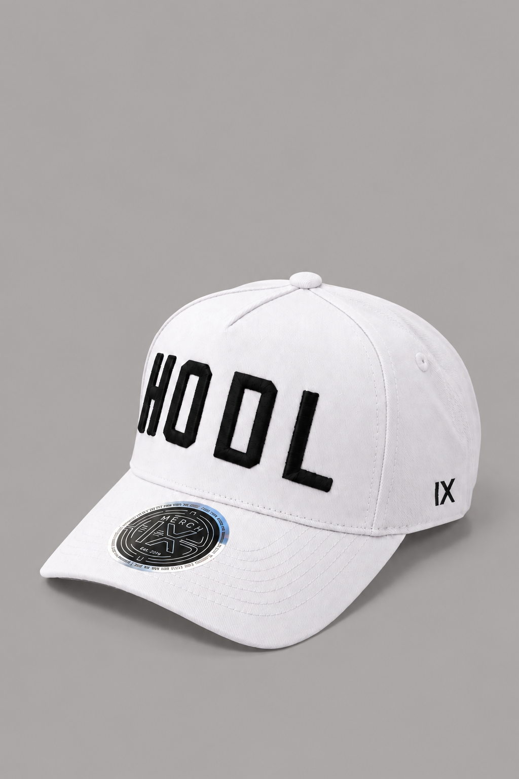 White Bitcoin HODL Hat - High-Crown Strapback