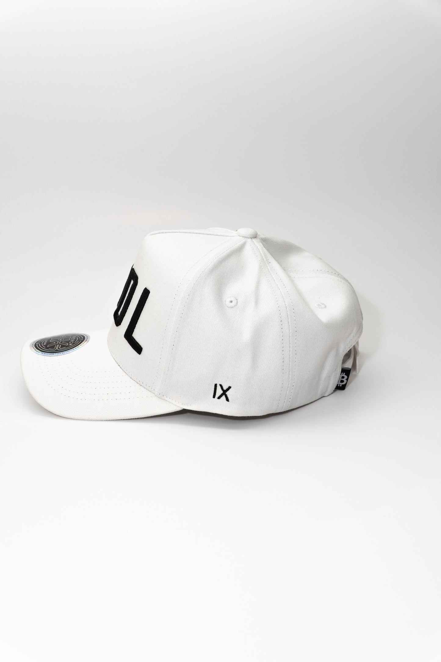 White Bitcoin HODL Hat - High-Crown Strapback