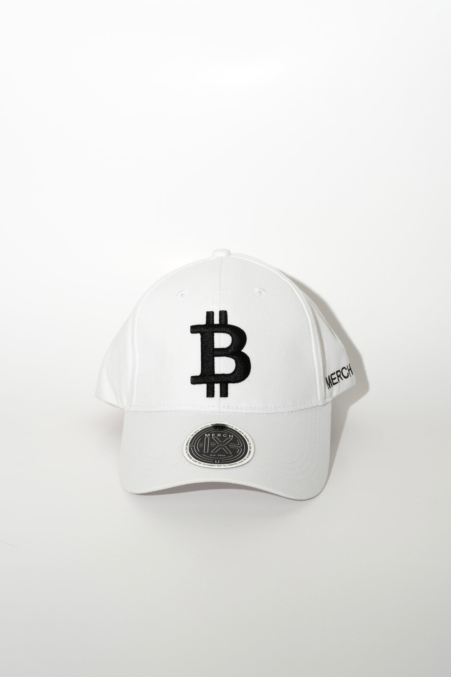Merch IX White Bitcoin Hat - Strapback