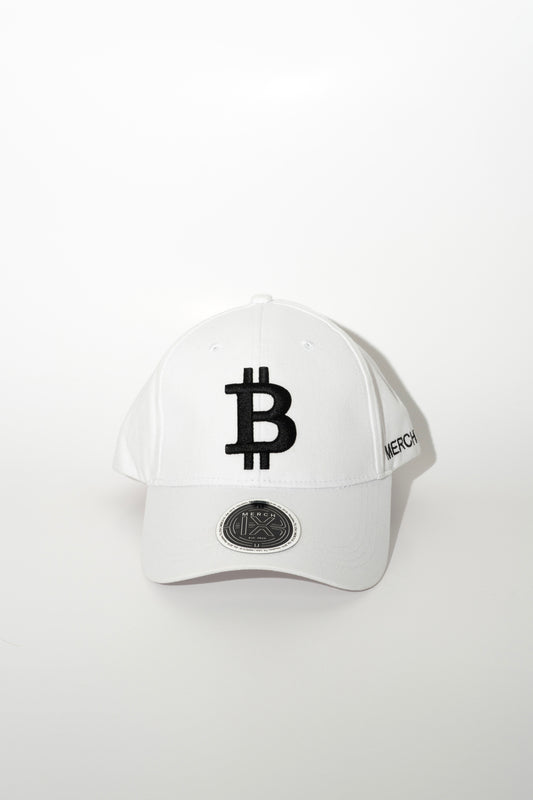 Merch IX White Bitcoin Hat - Strapback
