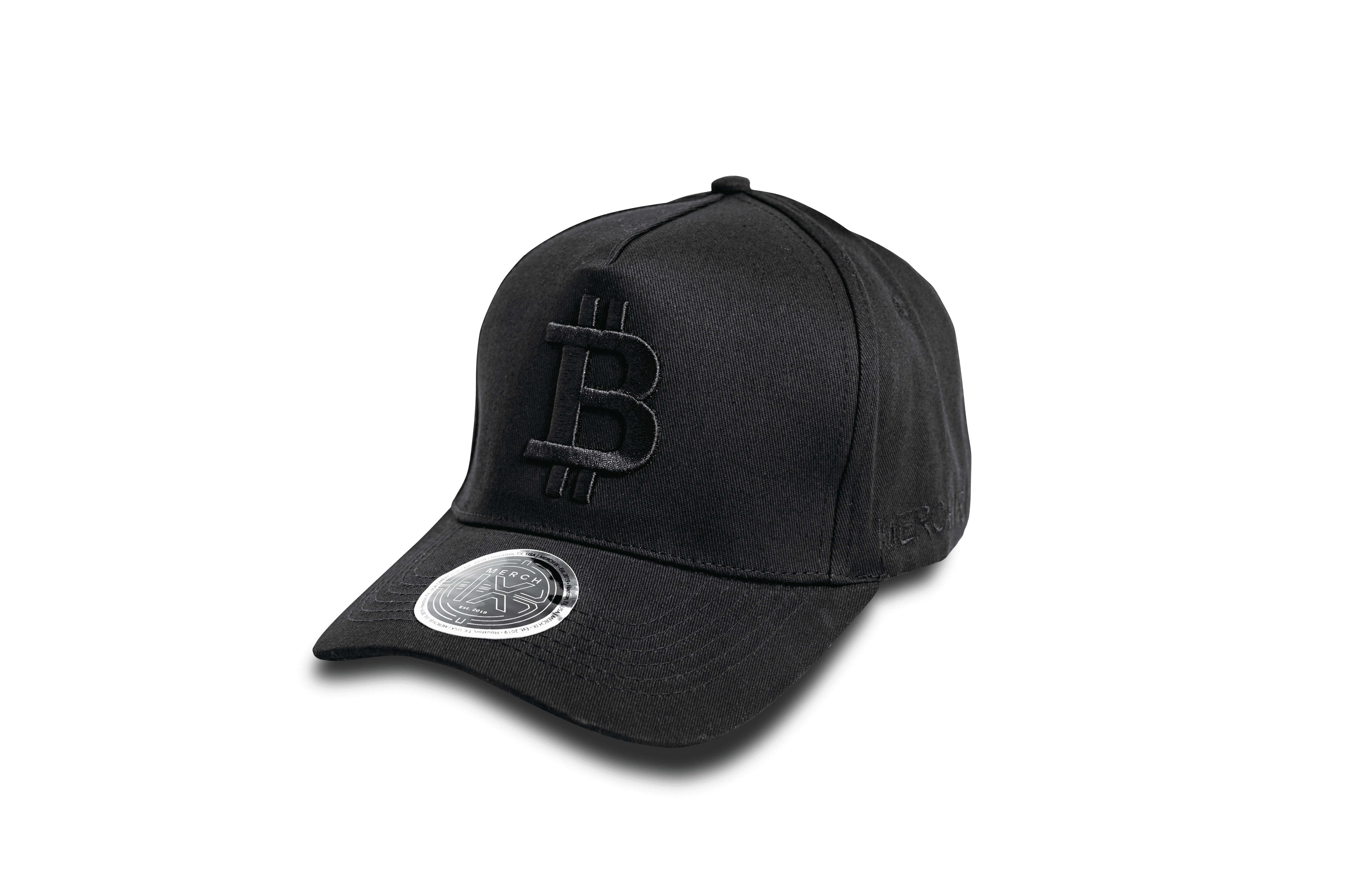 All-Black Bitcoin Hat Transparent Shot