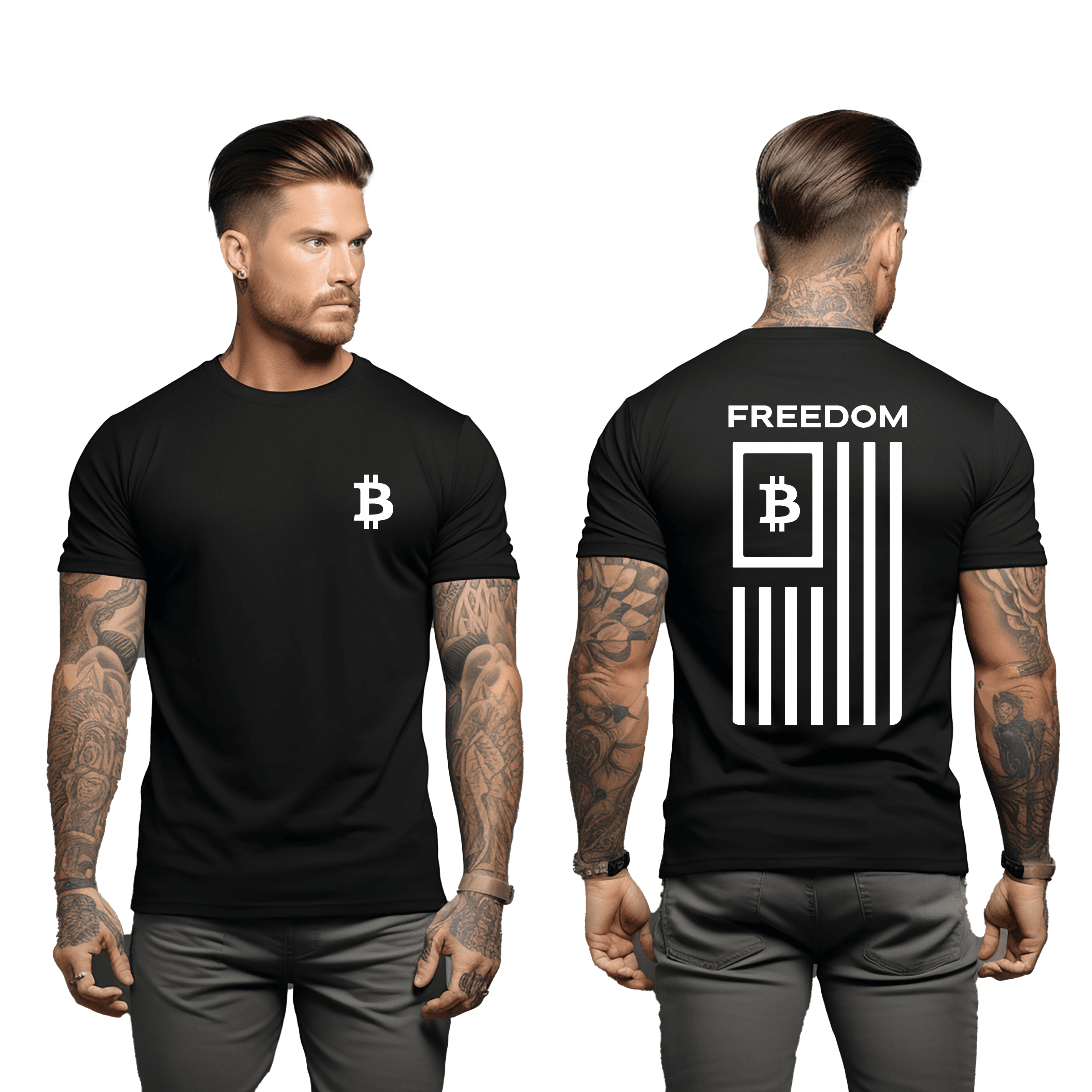 Bitcoin Freedom Shirt in Black
