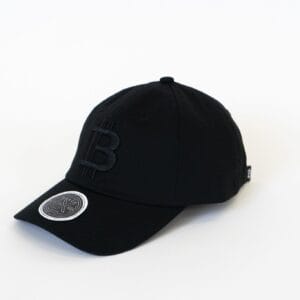 All Black Bitcoin Hat Unstructured