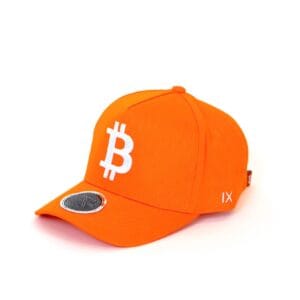 Orange Bitcoin Hat (High-Crown)
