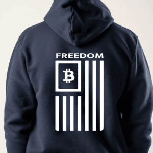 Navy Bitcoin Freedom Hoodie