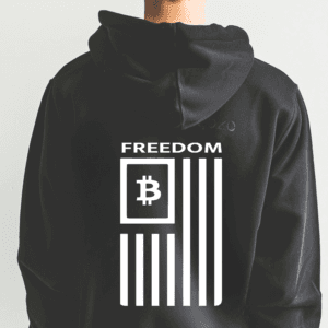 Designer Black Bitcoin Freedom Hoodie