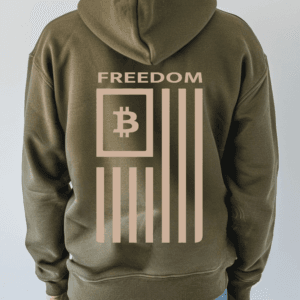 Military Green Bitcoin Freedom Hoodie